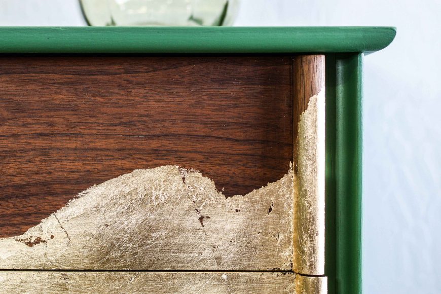 Mid-Century Modern Green 3-Drawer Dresser